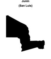 Junin department, San Luis blank outline map vector