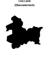 Linz Land blank outline map vector