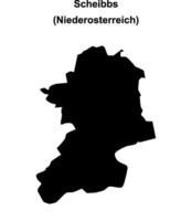 Scheibbs blank outline map vector