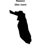 Rawson department, San Juan blank outline map vector