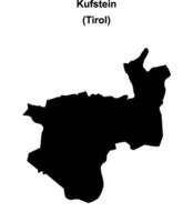Kufstein blank outline map vector