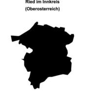 Ried im Innkreis blank outline map vector