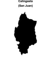 Calingasta department, San Juan blank outline map vector