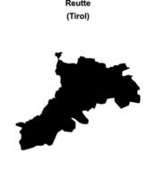 Reutte blank outline map vector