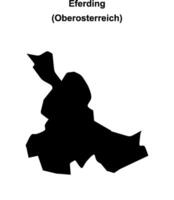 Eferding blank outline map vector