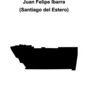 Juan Felipe Ibarra department, Santiago del Estero blank outline map vector