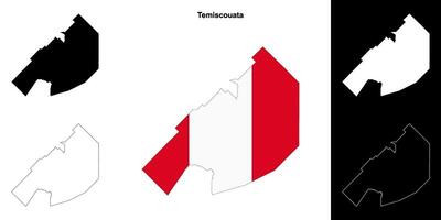 Temiscouata, Quebec outline map set vector