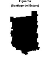 Figueroa department, Santiago del Estero blank outline map vector