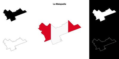 La Matapedia, Quebec outline map set vector