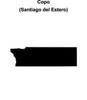 Copo department, Santiago del Estero blank outline map vector