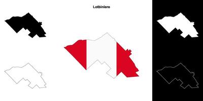 Lotbiniere, Quebec outline map set vector