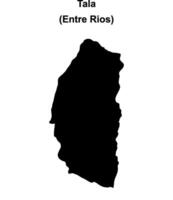 Tala department, Entre Rios blank outline map vector