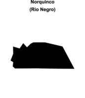 Norquinco department, Rio Negro blank outline map vector