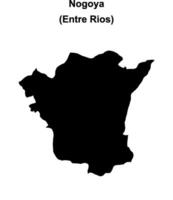 Nogoya department, Entre Rios blank outline map vector