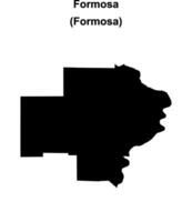 Formosa department, Formosa blank outline map vector