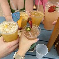 Fun drinks with friends photo