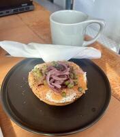 Lox on a bagel photo