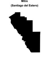 Mitre department, Santiago del Estero blank outline map vector