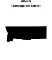 Alberdi department, Santiago del Estero blank outline map vector
