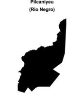 Pilcaniyeu department, Rio Negro blank outline map vector