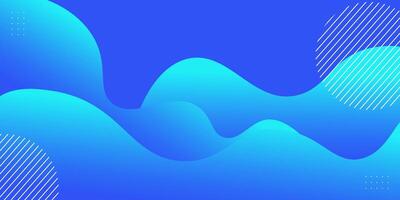 Abstract colorful bright blue background. Wavy fluid shapes with geometric patterns. Bright blue background design. Cool and modern concept. Eps10 vector