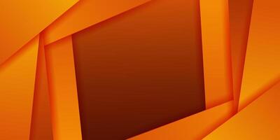 Abstract bright orange dynamic gradient background with 3d look and simple square pattern. Rounded rectangle elements. Cool and luxury design. Eps10 vector