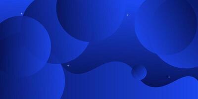 Abstract bright blue illustration background with simple wave and circle pattern. Cool design. Eps10 vector