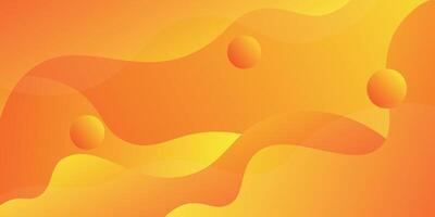 Abstract colorful yellow and orange gradient background. Wavy fluid shapes with geometric patterns. Bright orange background design. Cool and modern concept. Eps10 vector