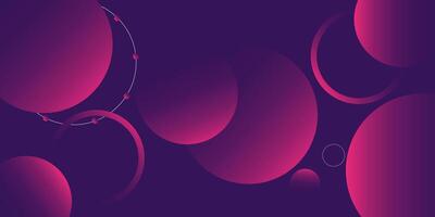 Abstract pink and purple gradient illustration background with simple circle pattern. Cool design. Eps10 vector