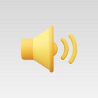 3d Realistic Speaker or Sound icon illustration vector