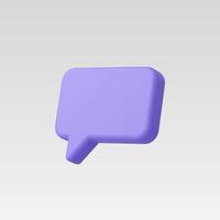 3d Realistic Chat or Message icon illustration vector