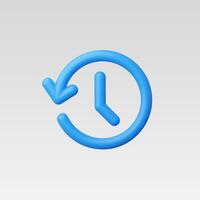 3d Realistic Clock or Timer icon illustration vector