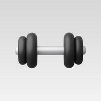 3d Realistic Dumbbell icon illustration vector