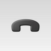 3d Realistic End Call icon illustration vector