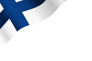 Finland flag background frame copy space waving flag background frame illustration for decoration ceremony holiday banner 3d gradient. vector