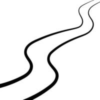 Wavy lines of a winding road, a serpentine ribbon vector