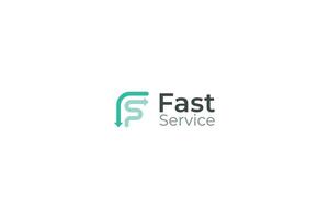 Letter FS modern fast service technological logo vector