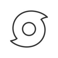 Hurricane linear icon. Tropical cyclone. Weather forecast. Storms, strong winds and heavy rainfall. Meteorology. Thin line illustration. Contour symbol. outline drawing. Editable stroke vector