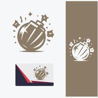 Incendiary Bomb Logo Design vector