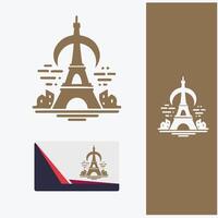 Charm eiffel tower logo vector