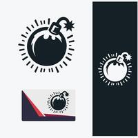 Fuse And Flame Bomb Logo vector