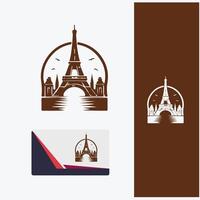 Eiffel Tower Vibes logo vector