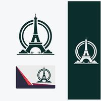 Eiffel Tower Vibes logo vector