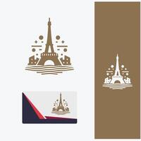 Elegant eiffel Tower Views logo vector