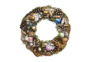 Christmas wreath isolated on white background. Decoration for Christmas photo