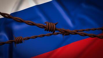The Russia flag for national or Background concept 3d rendering. photo