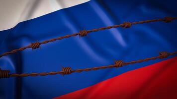 The Russia flag for national or Background concept 3d rendering. photo