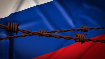 The Russia flag for national or Background concept 3d rendering. photo