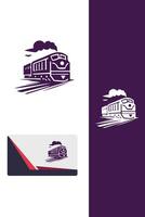 Thunder bolt Express Train Logo vector