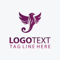Moonlit Wings Elegant Bird Logo vector